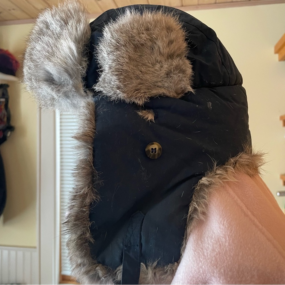Unisex Mad Bomber Rabbit Fur- Lined Aviator Pilot Trapper Ear-Flap Winter Hat